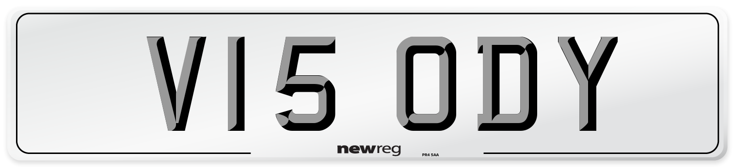 V15 ODY Number Plate from New Reg